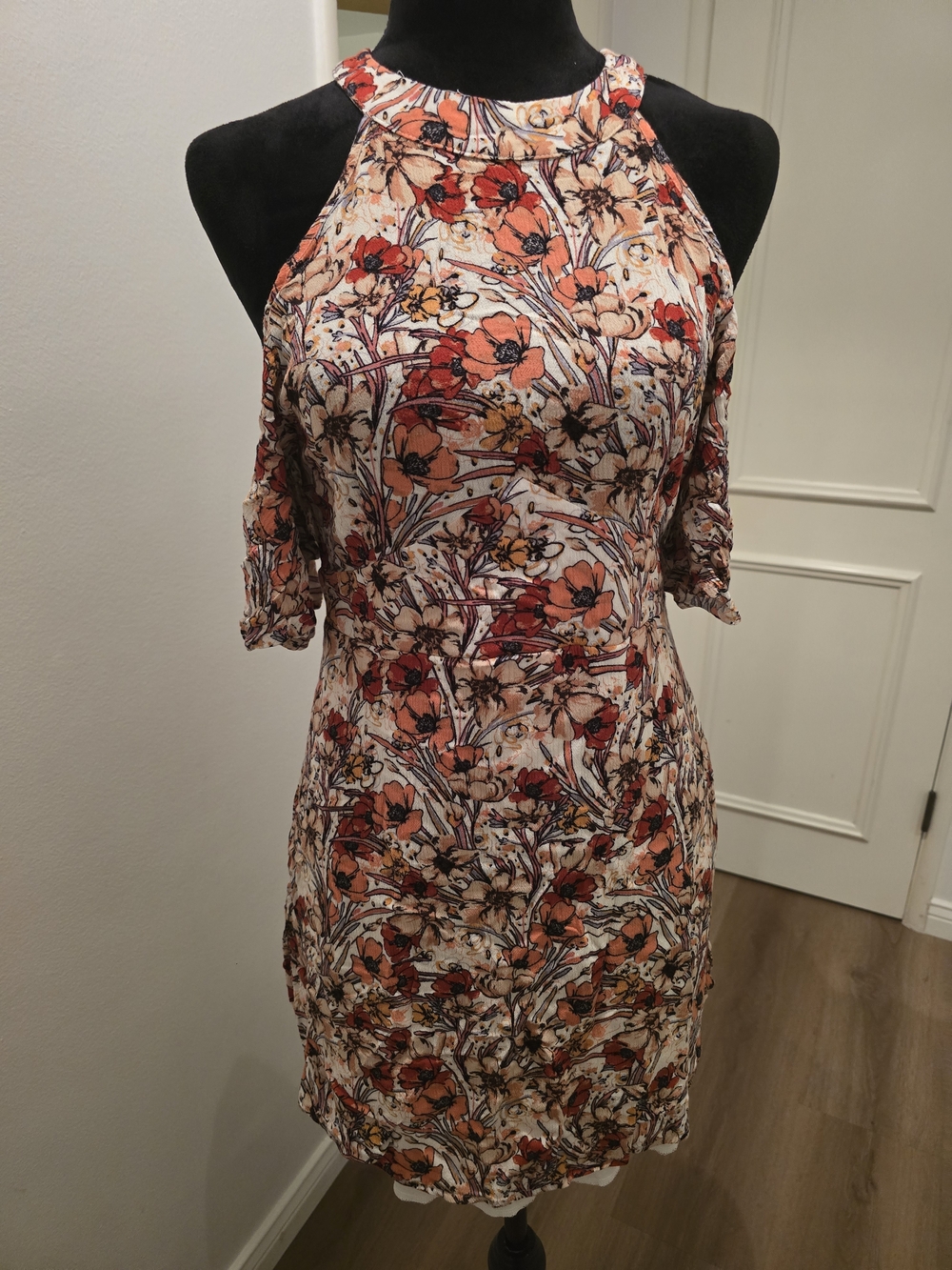 Chelsea & Violet Cold Shoulder Fall Floral Dress